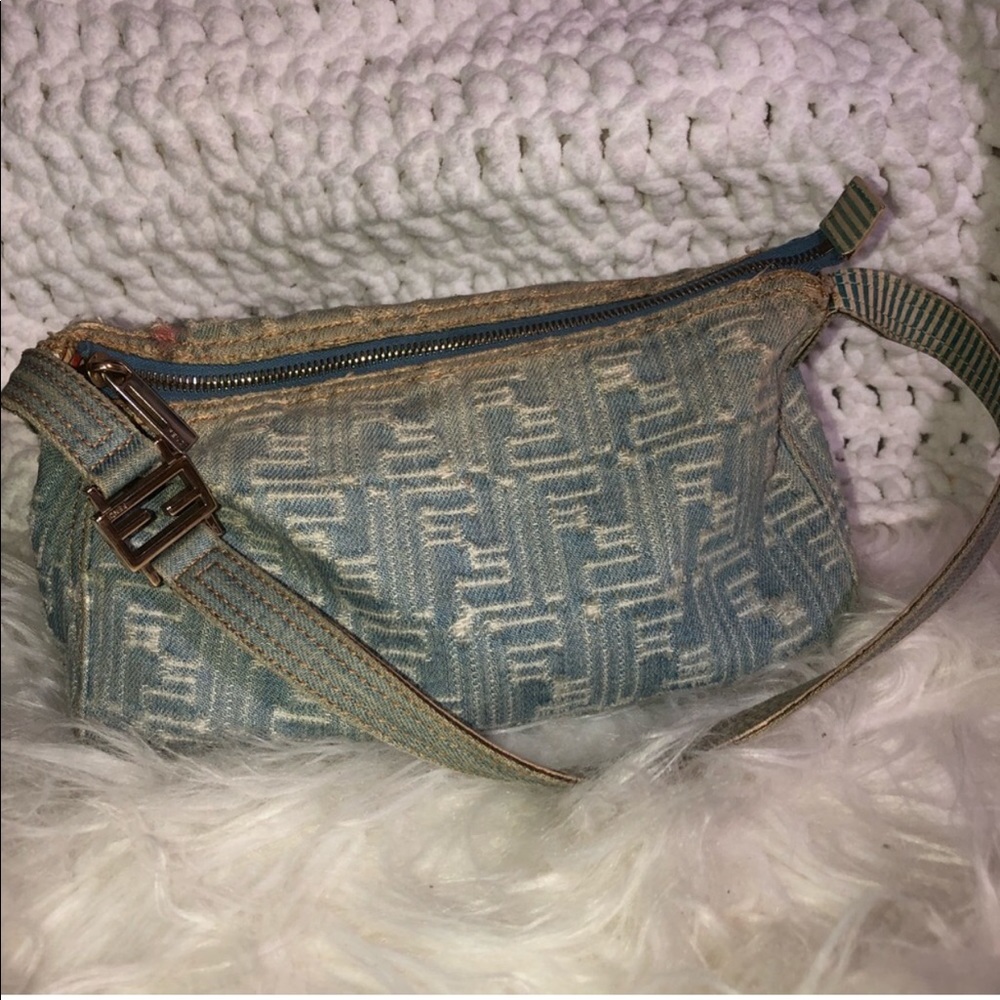 AUTHENTIC Fendi Celeste Denim Bag